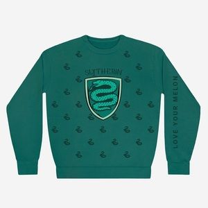 Love Your Melon Harry Potter Slytherin Hunter Green Crewneck Sweatshirt